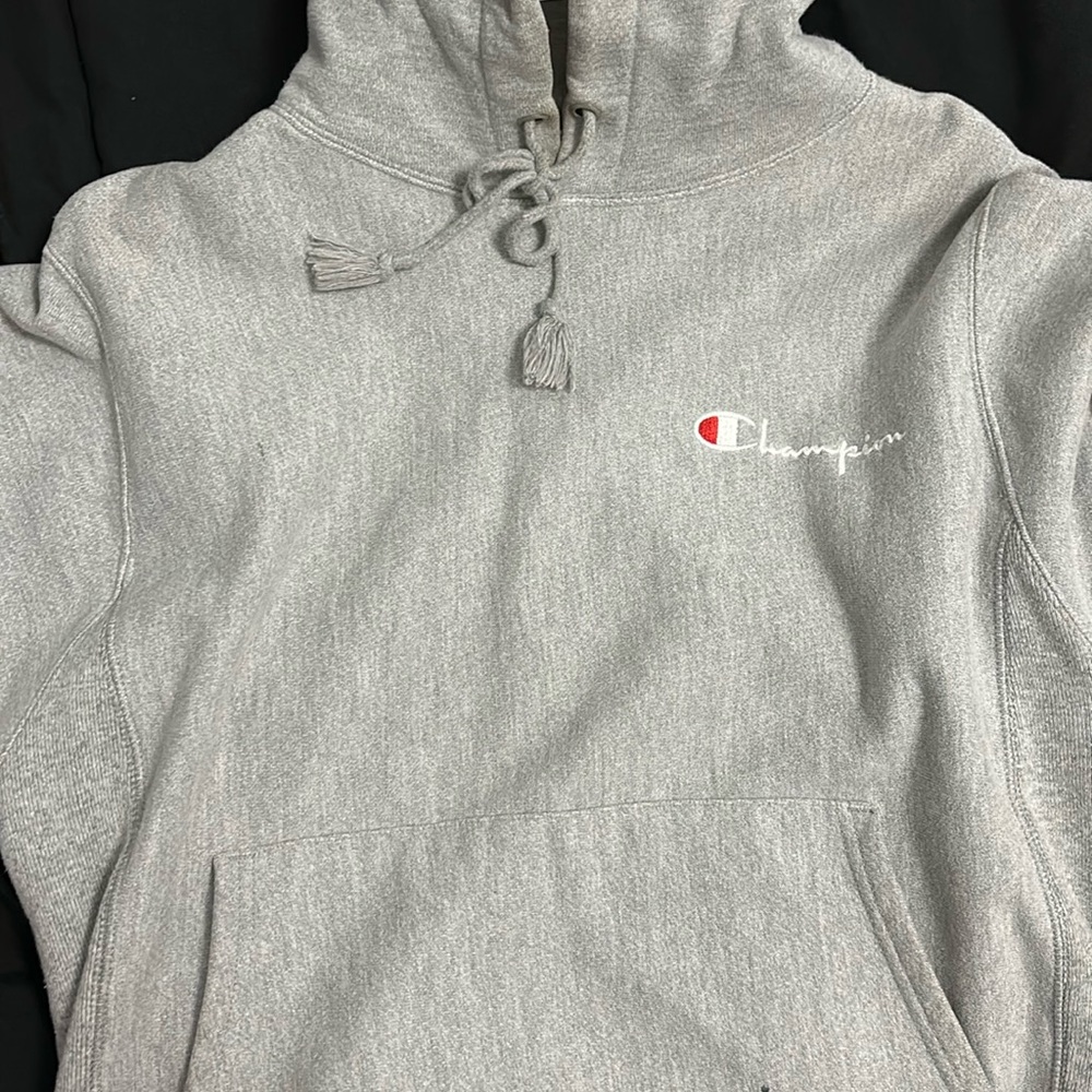 Grey basic champion hoodie